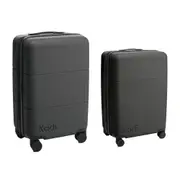 2pc Kadi Medium Check In Suitcase/Leisure Carry-On Suitcase Luggage Charcoal Set