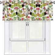 DEXNEL Corgi Hawaiian Tropical Summer Pineapple Home Curtain Valance Window Treatment For Living Room, 54 X 18 Inch