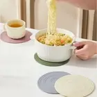 6Pcs/Set Heat Resistant Cup Mat Coasters with Storage Base Tableware Placemat