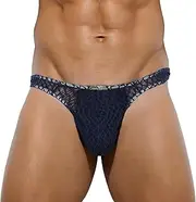 [Casey Kevin] Men's Sexy Thongs Underwear Pouch G-String Low Rise t-Back Lace Bikini CK2021 1PCS
