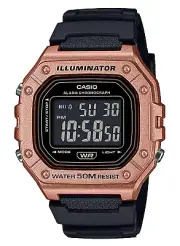 Casio Men's Digital Watch Black/Copper Color W-218HM-5BVEF