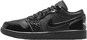 [Nike] Air Jordan 1 Low SE Women's Shoes (HJ7743-010, Black/White/Metallic Silver/Black)