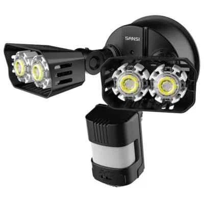 18"W 1800 Lumens 180 Black Motion Sensor Outdoor LED 5000K Waterproof Floodlight