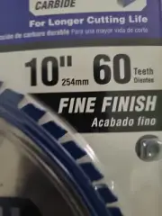 Avanti PRO 10" 60 Tooth Fine Finish Circular Saw Thin Kerf Carbide Blade GC