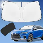 Sun Shade Sunshade for Lexus RX Windshield Cover, 4-Layer Front Window Shade Custom fit 2023-2024 RX 350, RX 350 F Sport, RX 350L Sun Visor 240T Foldable Shade Blocks UV Rays Cooler Car Accessories