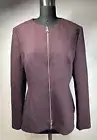 NWT Hugo Boss Women’s Size 8 Burgundy Full Zip Business Jacket Size 8