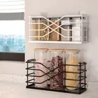 Punch-free Spice Rack Carbon Steel Spice Storage Draining Shelf Countertop