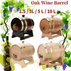 1.5/3L/5 L/10L Oak Timber Wine Barrel Beer Whiskey Rum Brewing Port Keg Home Bar