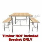Rustic Industrial DIY Iron Pipe Dining Table & Bench Base Bracket DT033B+DB027B
