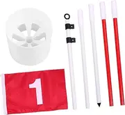 Outanaya Professional Golf Training Aid Set Portable Flagpole Hole Cup Perfect for Casual Games Practice