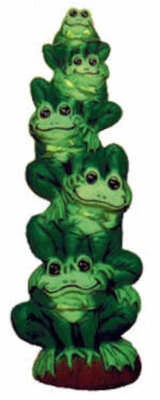 Frog Froggy Toad Stack Unpainted Ceramic Bisque Ready To Paint