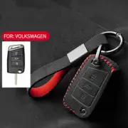 Full Suede Covered Key Fob Remote Protector Holder Cover Case For Volkswagen E