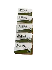 5 Double Edge Razor Blades, Astra Superior Platinum Green Box