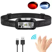 BORUIT Sensor Camping Headlight Head Torch Waterproof Super Bright Rechargeable