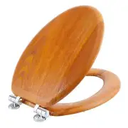 Wood Toilet Seat Elongated with Soft CloseEasy CleanQuick-Release HingesElong...