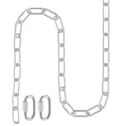 Proof Coil Chain 1.2m 2.95mm Thick 176Lbs with 2 Quick Link 316 Stainless Steel