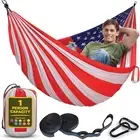 Camping Hammock 400 Lb Capacity with Straps Single or Double Portable Travel Bag