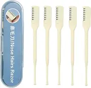 Fellflying Nose Hair Cutting Tool | 5-Piece Double-Sided Nasal Hair Shaver with Earwac Picker - Grooming Tool for Home, College Dorm, Business Trip, Makeup