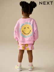 Pink/Yellow SmileyWorld® Sweatshirt and Shorts Set (3mths-7yrs) (E53930) | $37 - $46