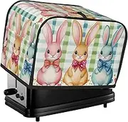 Easter Rabbi Print 2 Slice Toaster Cover Fingerprint Bread Maker Protectors,Kitchen Small Appliance Dust Cover