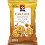 Quaker Rice Crisps Caramel Corn Popped Snack Gluten Free 3.52 Oz. (6 Pack)