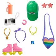 Barbie Storytelling Accessories Roller-Skating Pack With 11 Storytelling Pieces