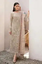 Ramsha Original Chiffon Dress, Pakistani salwar Kameez Stitched, Sleeves Lined.
