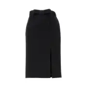 [DOLCE & GABBANA] DOLCE & GABBANA Knee-length skirt with side split Woman 40 40 Black