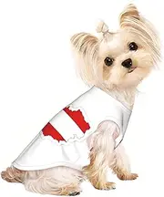 Austrian Flag Map print Dog Shirts for Small Dogs Stretchy T-Shirts Lightweight Tank Top Sleeveless Striped Vest