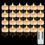 JOSU LED Tea Lights Candle Battery Operated, Flameless Candles with Timer and