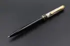 Silver & Black Lacquer Pen Merminnes Parker Type Black Refill Handmade in Italy