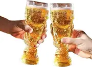 Mug Coffee Cup Tea Cup,2PCS 2022 World Cup Beer Glass 600ml,World Cup Trophy Beer Glasses,Football Game Crystal World Cup for Party Bar Supplies and Football Lover ((Color : White, Size : 850ml)