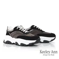 在飛比找momo購物網優惠-【Keeley Ann】科技感厚底老爹鞋(黑色4265775