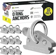 DC Cargo - E Track O Ring Tie Down Anchors (Pack of 10) - Extra Heavy Duty Steel E Track Accessories - Tie Down for ETrack System for Trailer Accessories, Motorcycle Anchor, Wheel Chock & Equipment