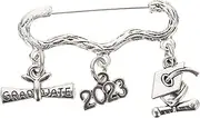 [GALPADA] Graduation Brooch Pin Durable Senior Pin Badge with Graduation Theme Charms for Graduates Classmates Teachers for Academic Dress Accessories