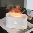 USB White Aroma Air Humidifier Flame Light Purifier Essential Oil Diffuser