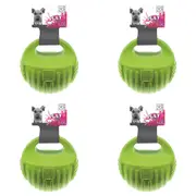 4x M-Pets 7.7cm Arco Ball Dog/Puppy Interactive Fun Pet Fetch/Exercise Toy Green