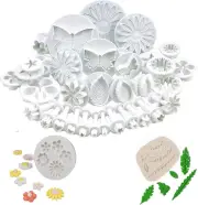 33 Piece Fondant Cake Cookie Plunger Cutter Sugarcraft Flower Leaf Butterfly