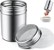 Seasoning Pepper Bottles with Lids,Metal Salt Shaker Sugar Shakers Coffee Cocoa Dredge Cooking Shakers Pepper Shaker Dispenser for Cooking Kitchen Baking Candy Spice Powder Sugar