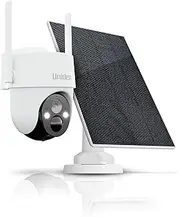 Uniden App Cam Solo X2K PT Kit - 100% Wirefree 2K Super HD Outdoor Pan & Tilt Camera Kit Including Solar Panel