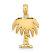 14K Yellow Gold Charleston Palm Tree Pendant K8005