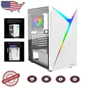 Customizable Gaming PC Case with Tempered Glass and Multiple Cooling Options