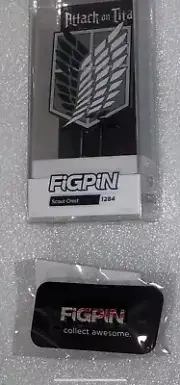 Figpin Attack On Titan Logo L90 & Scout Crest #1284 Black And White LE 1000