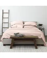 Home Collection Luxury Ultra Soft 6Pc Blush Solid Sheet Set