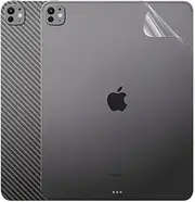 For iPad Pro 2024 13-inch Back Screen Protector Ultra Thin Glossy Protective Film-2 Packs-High Definiton High Transparency