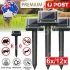 12PCS Garden Snake Repeller Multi Pulse Ultrasonic Solar Powered Pest Repellent