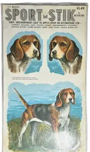 VTG Meyercord Decorative Sport- Stik Peel Stick On Decal Sheet 11-J Dog Beagle