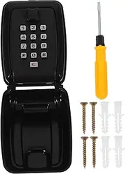 DIYEAH Box Key Boxes Wall Mounted Key Safe Wall Mounted Key Hider Black Zinc Alloy
