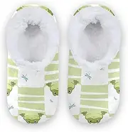 [Caihoyu] House Slippers for Kids Girls Boys Coral Fleece Anti-Skid Sole Lightweight House Shoes Hotel Travel Bedroom Airplane Party
