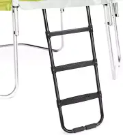 Trampoline Ladder, Universal Steps for 12Ft 14Ft 15Ft Trampoline, 3 Wide Step Tr